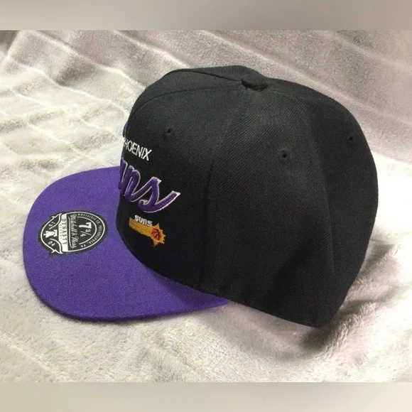 Mitchell & Ness Phoenix Suns Black and Purple Fitted Hat - Picture 4 of 9